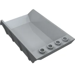 Tipper Bed 4 x 6, Open Studs / Light Bluish Gray