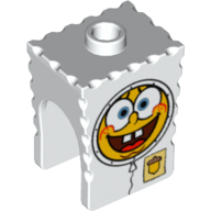 Lego Minifig Head Special, SpongeBob with Spacesuit Print / White