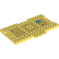 Lego Plate Special 9 x 16 x 2/3 with 1 x 4 Recessed with Sea Shells, Starfish and Water Puddle Print