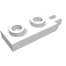 Hinge Plate 1 x 2 with 2 Fingers and Hollow Studs / White