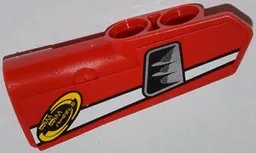 Technic, Panel Fairing #21 Very Small Smooth, Side B with White Line, Air Intake and 'RIM RIM WHEELS' Pattern (Sticker) - Set 42011