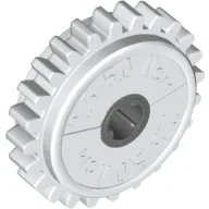 Technic Gear 24 Tooth Clutch with Dark Gray or Light Gray Center / White