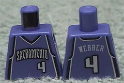 Torso NBA Sacramento Kings #4, 'WEBBER' on Back Pattern / Violet