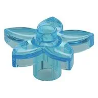 Duplo Plant, Flower with 1 Top Stud / Trans-Light Blue