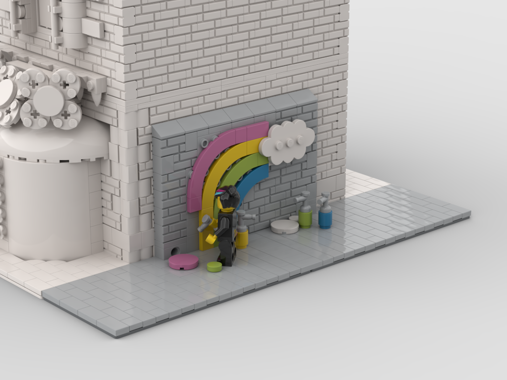 Lego Modular Corner Graffiti | Turn every modular model into a corner