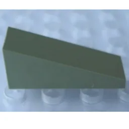 Modulex Slope 1 x 3 (18 degree, 1:3 slope) / Modulex Olive Green