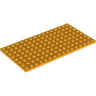 Lego Plate 8 x 16 / Bright Light Orange