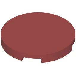 Tile Round 3 x 3 / Dark Red