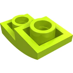 Brick Curved Inverted 2 x 1 / Lime