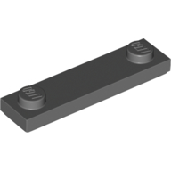 Lego Plate Special 1 x 4 with 2 Studs with Groove [New Underside] / Dark Bluish Gray
