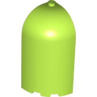 Lego Panel 3 x 3 x 6 Corner Convex with Curved Top / Lime