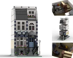 Affordable Modular Blue & White Townhouse