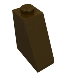 Brick Sloped 65° 2 x 1 x 2 / Dark Brown