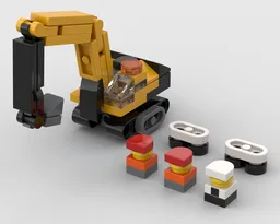 Micro Yellow Construction Excavator