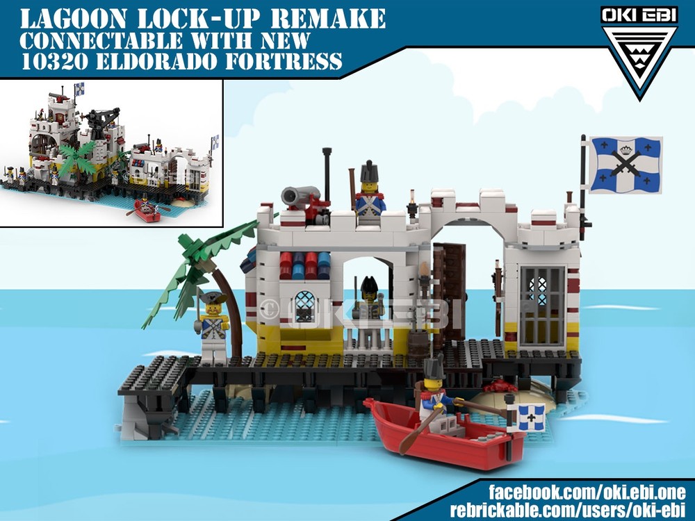 Lego Lagoon Lock-Up Remake - Connectable with new 10320 Eldorado Fortress