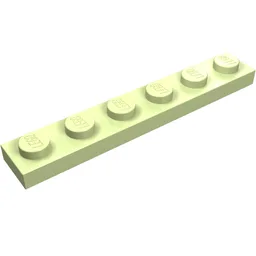 Plate 1 x 6 / Yellowish Green