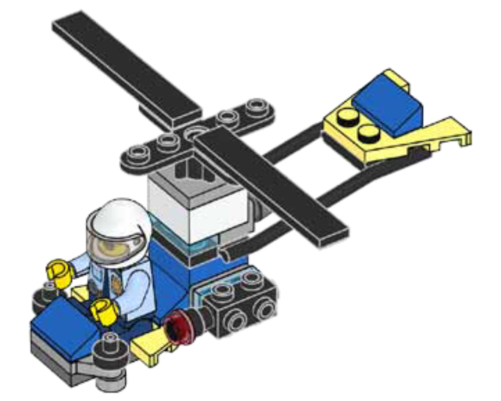 Lego Policeman and Helicopter