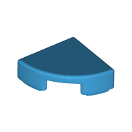 Lego Tile Round 1 x 1 Quarter / Dark Azure