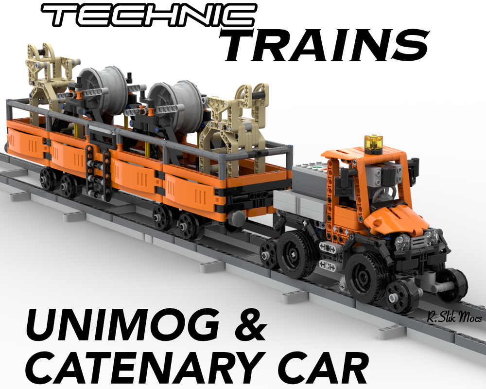 Lego Technic Train: UNIMOG & Catenary Car Wood (Tan) Ladders