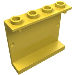 Panel 1 x 4 x 3 [Hollow Studs] / Yellow