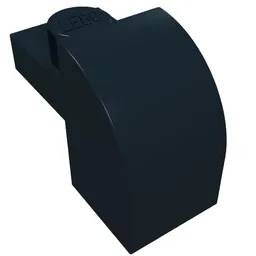Brick Curved 1 x 2 x 1 1/3 with Curved Top / Black