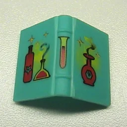 Book 2 x 3 with Red Bottles Print / Light Turquoise