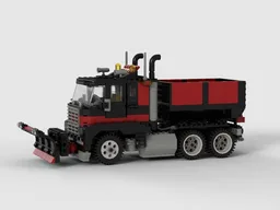 Truck with Snowplow & Salt Bucket