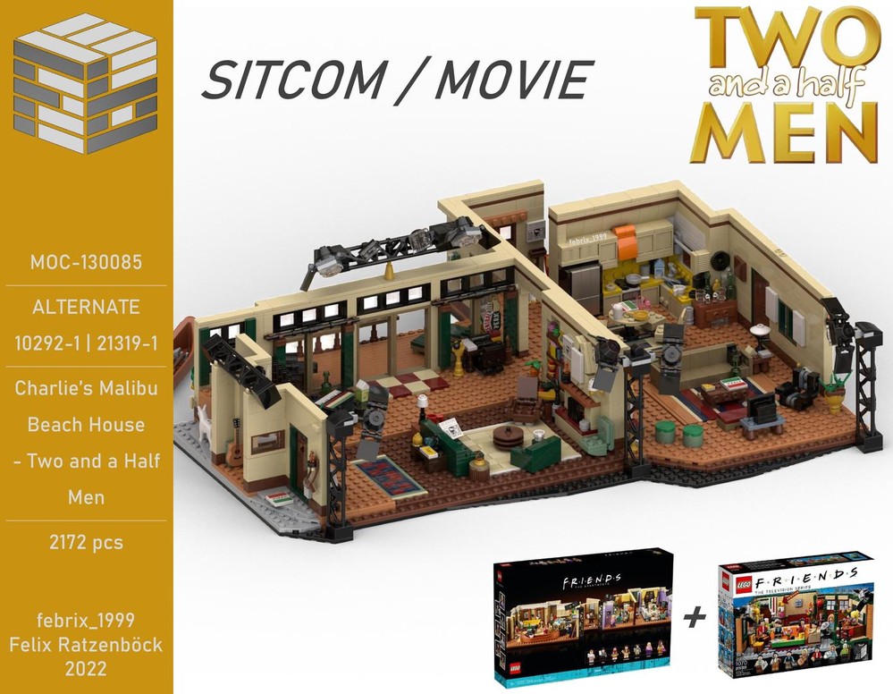 Lego Two and a Half Men - Charlie's Malibu Beach House - 10292 | 21319 - Alternate