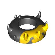 Lego Head Top Zabrak Horns with Yellow Print (Savage Opress)
