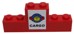 Stickered Assembly 6 x 1 x 2 with Air Cargo on White Background Pattern (Sticker) - Set 10170
