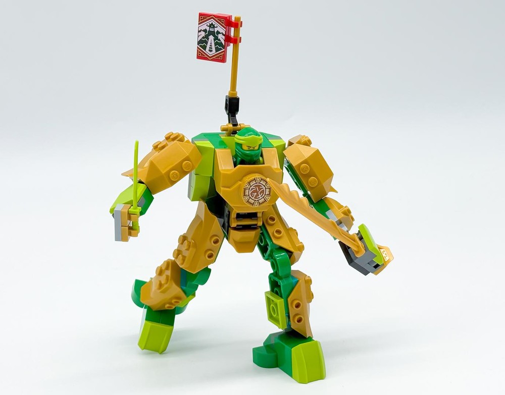 Lego Lloyd's Evo Mech Built Using 2022 Ninjago EVO Sets