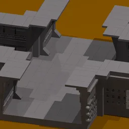 Moff gideon light cruiser hallway "X" section