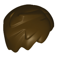 Lego Hair Short Tousled with Side Part and Lock Sticking Up / Dark Brown
