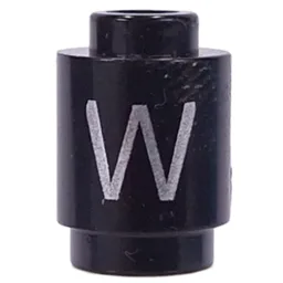 Brick Round 1 x 1 with Letter 'W' Print