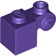 Lego Brick Special 1 x 1 with Scroll with Open Stud / Dark Purple