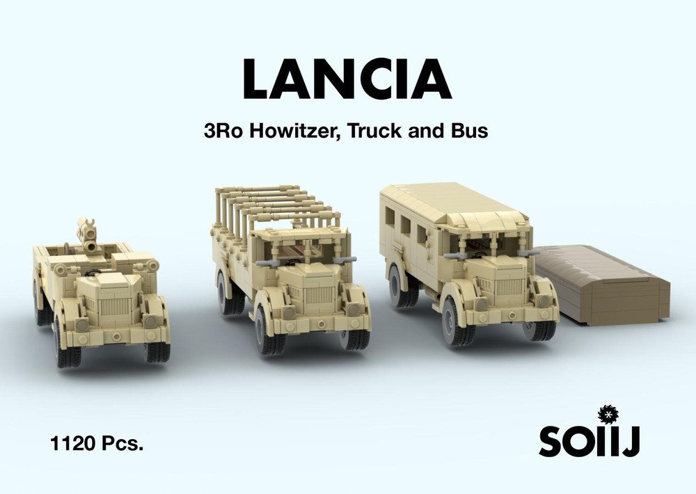 Lego Lancia 3Ro Howitzer, Truck and Bus - Italian Vehicle 1:35