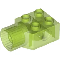 Technic Brick Special 2 x 2 with Pin Hole, Rotation Joint Socket / Trans-Bright Green