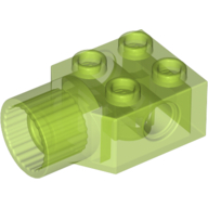 Lego Technic Brick Special 2 x 2 with Pin Hole, Rotation Joint Socket / Trans-Bright Green