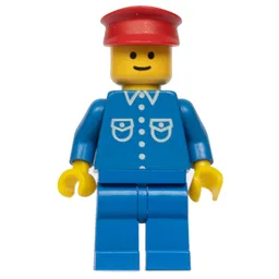 Man - Blue Jacket, Blue Legs, Red Hat