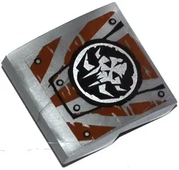 Slope, Curved 2 x 2 x 2/3 with Tiger Stripes, Alien Skull and Rivets Pattern (Sticker) - Set 70220