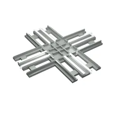 Vehicle Track, Train, 12V Tapered Crossing / Light Gray