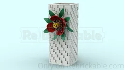 Simple Vase with Red Flower