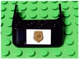 Windscreen 4 x 4 x 1 with World City Gold Police Badge Pattern (Sticker) - Set 7035