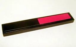 Tile 1 x 6 with Red and Black Pattern (Sticker) - Set 7886