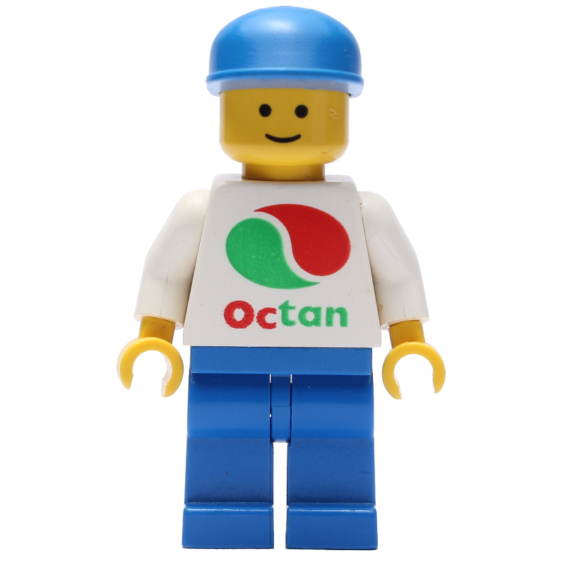 Lego White Torso Octan, Blue Legs, Blue Cap