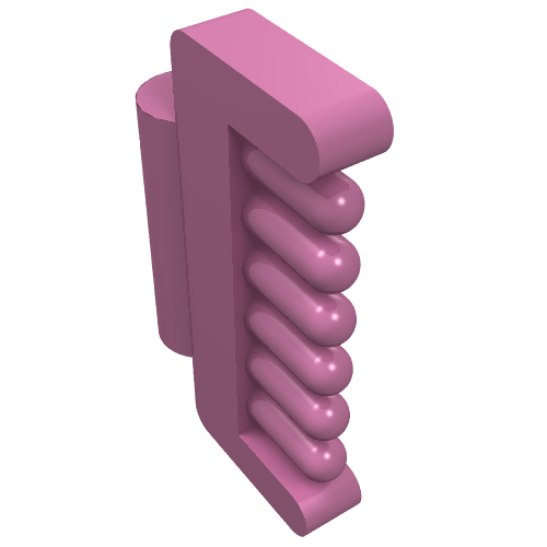 Lego Belville, Animal / Creature Accessory, Horse Comb / Dark Pink