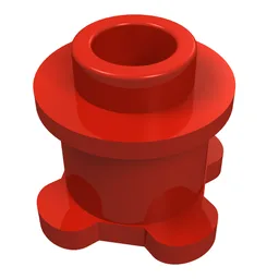 Belville / Scala, Brick Round 1 x 1 x 2/3 Round / Red