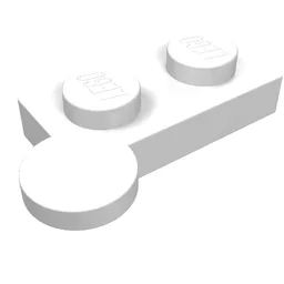 Hinge Plate 1 x 4 Swivel Top [Hollow Pin] / White