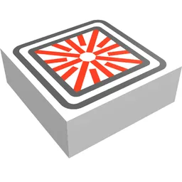 Tile 1 x 1 with Computer Targeting Display Print / White