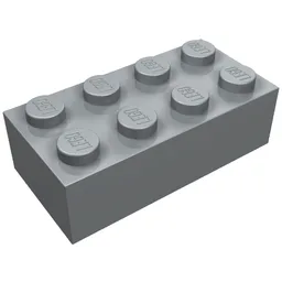 Brick 2 x 4 / Pearl Light Gray